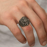 Silver Ottoman State Coat of Arms Men's Ring
